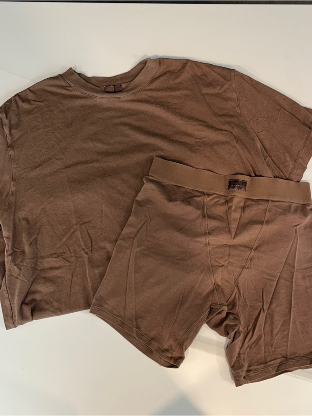 SKIMS Boyfriend Boxer Briefs & Crew Tee Set